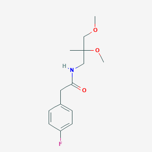 molecular formula C14H20FNO3 B2862019 N-(2,3-二甲氧基-2-甲基丙基)-2-(4-氟苯基)乙酰胺 CAS No. 2034484-93-8