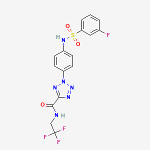 2-(4-(3-fluorophenylsulfonamido)phenyl)-N-(2,2,2-trifluoroethyl)-2H-tetrazole-5-carboxamide