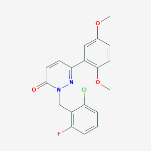 2-[(2-chloro-6-fluorophenyl)methyl]-6-(2,5-dimethoxyphenyl)-2,3-dihydropyridazin-3-one