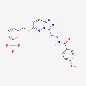 4-methoxy-N-(2-(6-((3-(trifluoromethyl)benzyl)thio)-[1,2,4]triazolo[4,3-b]pyridazin-3-yl)ethyl)benzamide