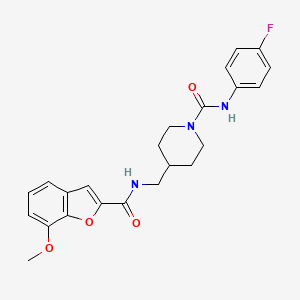 N-(4-fluorophenyl)-4-((7-methoxybenzofuran-2-carboxamido)methyl)piperidine-1-carboxamide