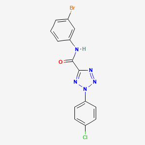 molecular formula C14H9BrClN5O B2862034 N-(3-bromophenyl)-2-(4-chlorophenyl)-2H-tetrazole-5-carboxamide CAS No. 1396851-49-2