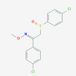molecular formula C15H13Cl2NO2S B2862052 (E)-[2-(4-chlorobenzenesulfinyl)-1-(4-chlorophenyl)ethylidene](methoxy)amine CAS No. 320422-53-5