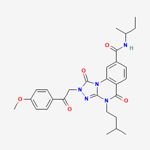 N-(sec-butyl)-2-[2-(4-methoxyphenyl)-2-oxoethyl]-4-(3-methylbutyl)-1,5-dioxo-1,2,4,5-tetrahydro[1,2,4]triazolo[4,3-a]quinazoline-8-carboxamide