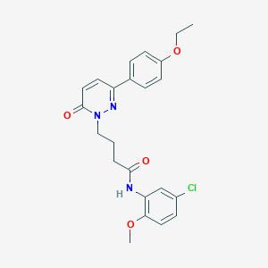 molecular formula C23H24ClN3O4 B2862064 N-(5-氯-2-甲氧基苯基)-4-(3-(4-乙氧基苯基)-6-氧代吡哒嗪-1(6H)-基)丁酰胺 CAS No. 946322-13-0