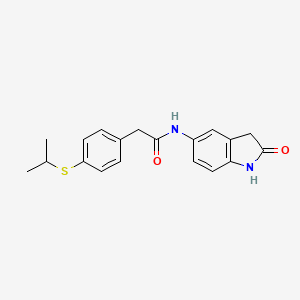 2-(4-(isopropylthio)phenyl)-N-(2-oxoindolin-5-yl)acetamide