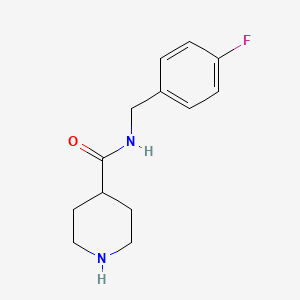 N-[(4-fluorophenyl)methyl]piperidine-4-carboxamide