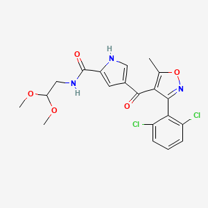 4-[3-(2,6-dichlorophenyl)-5-methyl-1,2-oxazole-4-carbonyl]-N-(2,2-dimethoxyethyl)-1H-pyrrole-2-carboxamide