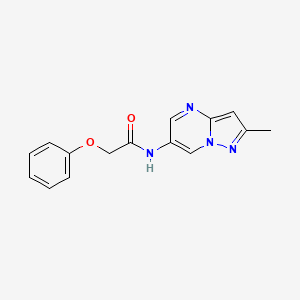 molecular formula C15H14N4O2 B2862100 N-(2-methylpyrazolo[1,5-a]pyrimidin-6-yl)-2-phenoxyacetamide CAS No. 1797328-94-9