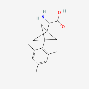 molecular formula C16H21NO2 B2862101 2-Amino-2-[3-(2,4,6-trimethylphenyl)-1-bicyclo[1.1.1]pentanyl]acetic acid CAS No. 2287267-22-3