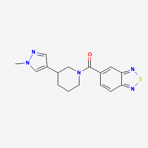 molecular formula C16H17N5OS B2862104 5-[3-(1-methyl-1H-pyrazol-4-yl)piperidine-1-carbonyl]-2,1,3-benzothiadiazole CAS No. 2320923-68-8