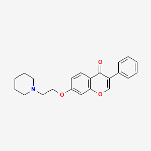 molecular formula C22H23NO3 B2862108 3-phenyl-7-(2-(piperidin-1-yl)ethoxy)-4H-chromen-4-one CAS No. 905431-75-6