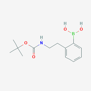molecular formula C13H20BNO4 B2862110 2-(2-(叔丁氧羰基氨基)乙基)苯硼酸 CAS No. 1035235-32-5