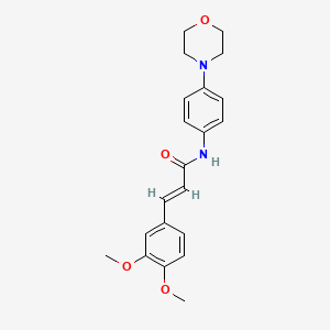 molecular formula C21H24N2O4 B2862114 (2E)-3-(3,4-dimethoxyphenyl)-N-[4-(morpholin-4-yl)phenyl]prop-2-enamide CAS No. 301304-79-0