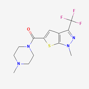 (4-methylpiperazino)[1-methyl-3-(trifluoromethyl)-1H-thieno[2,3-c]pyrazol-5-yl]methanone