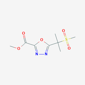 Methyl 5-(2-methanesulfonylpropan-2-yl)-1,3,4-oxadiazole-2-carboxylate