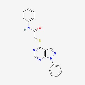 N-Phenyl-2-(1-phenyl-1H-pyrazolo[3,4-d]pyrimidin-4-ylsulfanyl)-acetamide