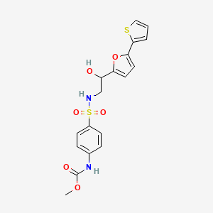 methyl N-[4-({2-hydroxy-2-[5-(thiophen-2-yl)furan-2-yl]ethyl}sulfamoyl)phenyl]carbamate