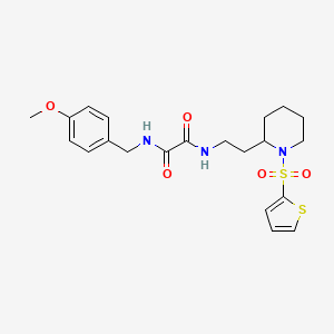 N1-(4-methoxybenzyl)-N2-(2-(1-(thiophen-2-ylsulfonyl)piperidin-2-yl)ethyl)oxalamide
