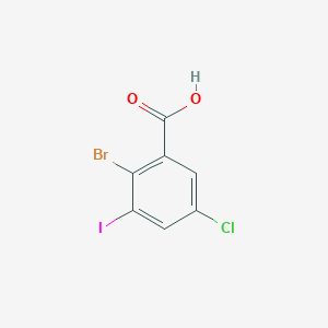 molecular formula C7H3BrClIO2 B2862149 2-Bromo-5-chloro-3-iodobenzoic acid CAS No. 501009-09-2