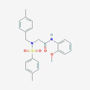 molecular formula C24H26N2O4S B286215 N-(2-methoxyphenyl)-2-{(4-methylbenzyl)[(4-methylphenyl)sulfonyl]amino}acetamide 