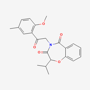 2-isopropyl-4-(2-(2-methoxy-5-methylphenyl)-2-oxoethyl)benzo[f][1,4]oxazepine-3,5(2H,4H)-dione