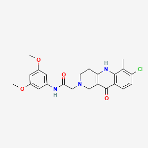 2-(7-chloro-6-methyl-10-oxo-3,4-dihydrobenzo[b][1,6]naphthyridin-2(1H,5H,10H)-yl)-N-(3,5-dimethoxyphenyl)acetamide