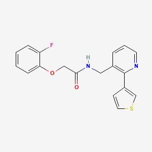 2-(2-fluorophenoxy)-N-((2-(thiophen-3-yl)pyridin-3-yl)methyl)acetamide
