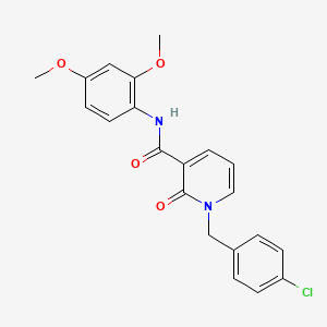 molecular formula C21H19ClN2O4 B2862167 1-(4-chlorobenzyl)-N-(2,4-dimethoxyphenyl)-2-oxo-1,2-dihydropyridine-3-carboxamide CAS No. 946247-39-8