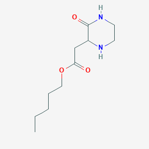 molecular formula C11H20N2O3 B2862169 Pentyl 2-(3-oxo-2-piperazinyl)acetate CAS No. 1025736-40-6