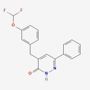 4-[3-(Difluoromethoxy)benzyl]-6-phenylpyridazin-3-ol