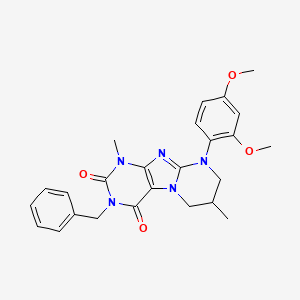 3-benzyl-9-(2,4-dimethoxyphenyl)-1,7-dimethyl-7,8-dihydro-6H-purino[7,8-a]pyrimidine-2,4-dione