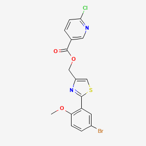 [2-(5-Bromo-2-methoxyphenyl)-1,3-thiazol-4-yl]methyl 6-chloropyridine-3-carboxylate