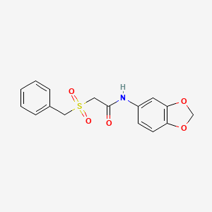 N-(1,3-benzodioxol-5-yl)-2-benzylsulfonylacetamide