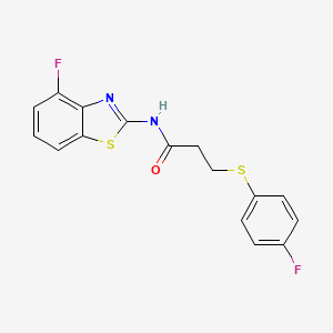 N-(4-fluorobenzo[d]thiazol-2-yl)-3-((4-fluorophenyl)thio)propanamide