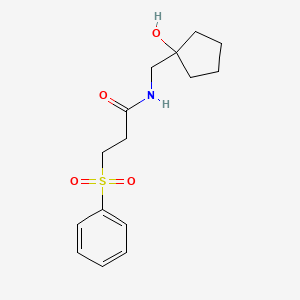 N-((1-hydroxycyclopentyl)methyl)-3-(phenylsulfonyl)propanamide