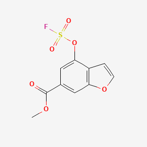 molecular formula C10H7FO6S B2862186 Methyl 4-fluorosulfonyloxy-1-benzofuran-6-carboxylate CAS No. 2411258-16-5
