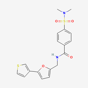 4-(dimethylsulfamoyl)-N-{[5-(thiophen-3-yl)furan-2-yl]methyl}benzamide