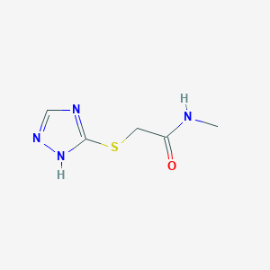 molecular formula C5H8N4OS B2862230 N-methyl-2-(1H-1,2,4-triazol-3-ylsulfanyl)acetamide CAS No. 24706-69-2