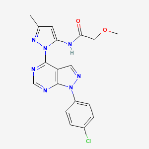 N-(1-(1-(4-chlorophenyl)-1H-pyrazolo[3,4-d]pyrimidin-4-yl)-3-methyl-1H-pyrazol-5-yl)-2-methoxyacetamide