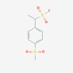 molecular formula C9H11FO4S2 B2862237 1-(4-甲基磺酰基苯基)乙磺酰氟 CAS No. 2171829-65-3