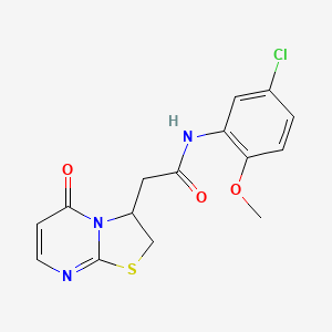 B2862238 N-(5-chloro-2-methoxyphenyl)-2-(5-oxo-3,5-dihydro-2H-thiazolo[3,2-a]pyrimidin-3-yl)acetamide CAS No. 953189-99-6