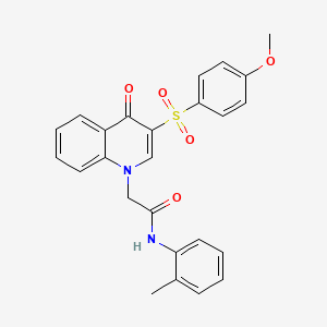 2-[3-(4-methoxyphenyl)sulfonyl-4-oxoquinolin-1-yl]-N-(2-methylphenyl)acetamide