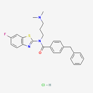 4-benzyl-N-(3-(dimethylamino)propyl)-N-(6-fluorobenzo[d]thiazol-2-yl)benzamide hydrochloride