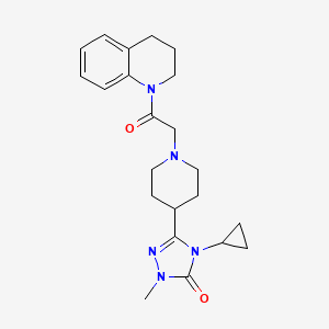 4-cyclopropyl-3-(1-(2-(3,4-dihydroquinolin-1(2H)-yl)-2-oxoethyl)piperidin-4-yl)-1-methyl-1H-1,2,4-triazol-5(4H)-one