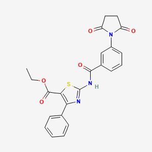 Ethyl 2-(3-(2,5-dioxopyrrolidin-1-yl)benzamido)-4-phenylthiazole-5-carboxylate