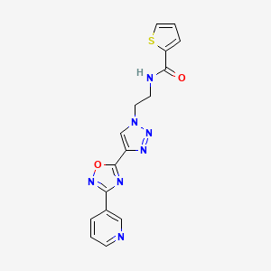 N-(2-(4-(3-(pyridin-3-yl)-1,2,4-oxadiazol-5-yl)-1H-1,2,3-triazol-1-yl)ethyl)thiophene-2-carboxamide