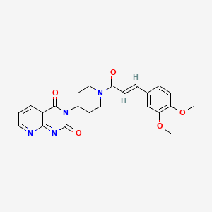 3-{1-[(2E)-3-(3,4-dimethoxyphenyl)prop-2-enoyl]piperidin-4-yl}-1H,2H,3H,4H-pyrido[2,3-d]pyrimidine-2,4-dione