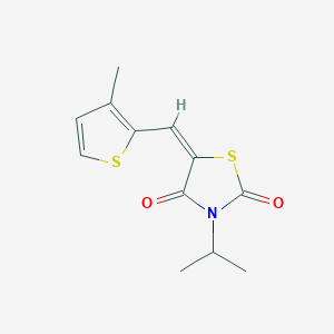 molecular formula C12H13NO2S2 B286230 3-Isopropyl-5-[(3-methyl-2-thienyl)methylene]-1,3-thiazolidine-2,4-dione 