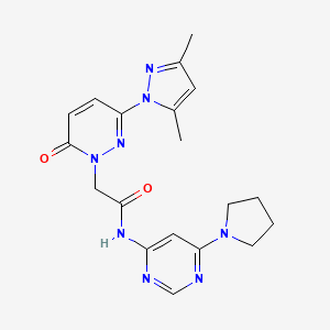 2-(3-(3,5-dimethyl-1H-pyrazol-1-yl)-6-oxopyridazin-1(6H)-yl)-N-(6-(pyrrolidin-1-yl)pyrimidin-4-yl)acetamide